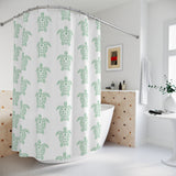 Fun Sea Turtle Shower Curtains - Coastal Bathroom Decor