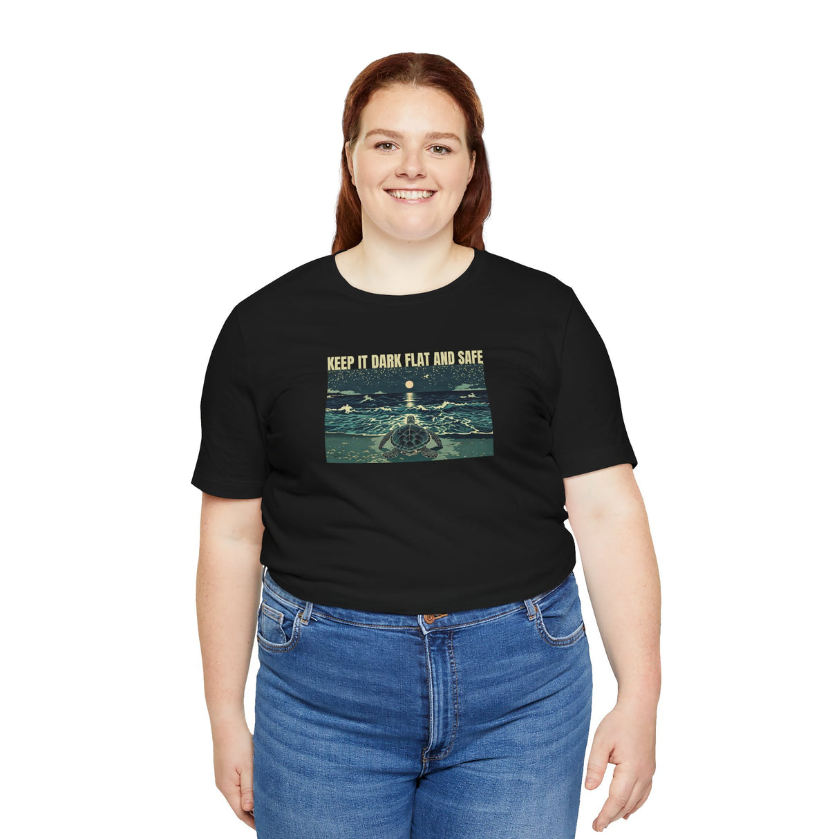 Keep It Dark Flat Safe Ink Art Sea Turtle Tee - 5 Colors Dark