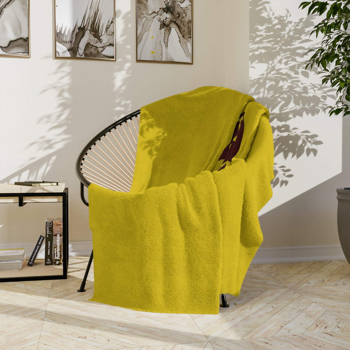 Brown and Gold Sea Turtle -Themed Velveteen Microfiber Blanket - 3 Sizes