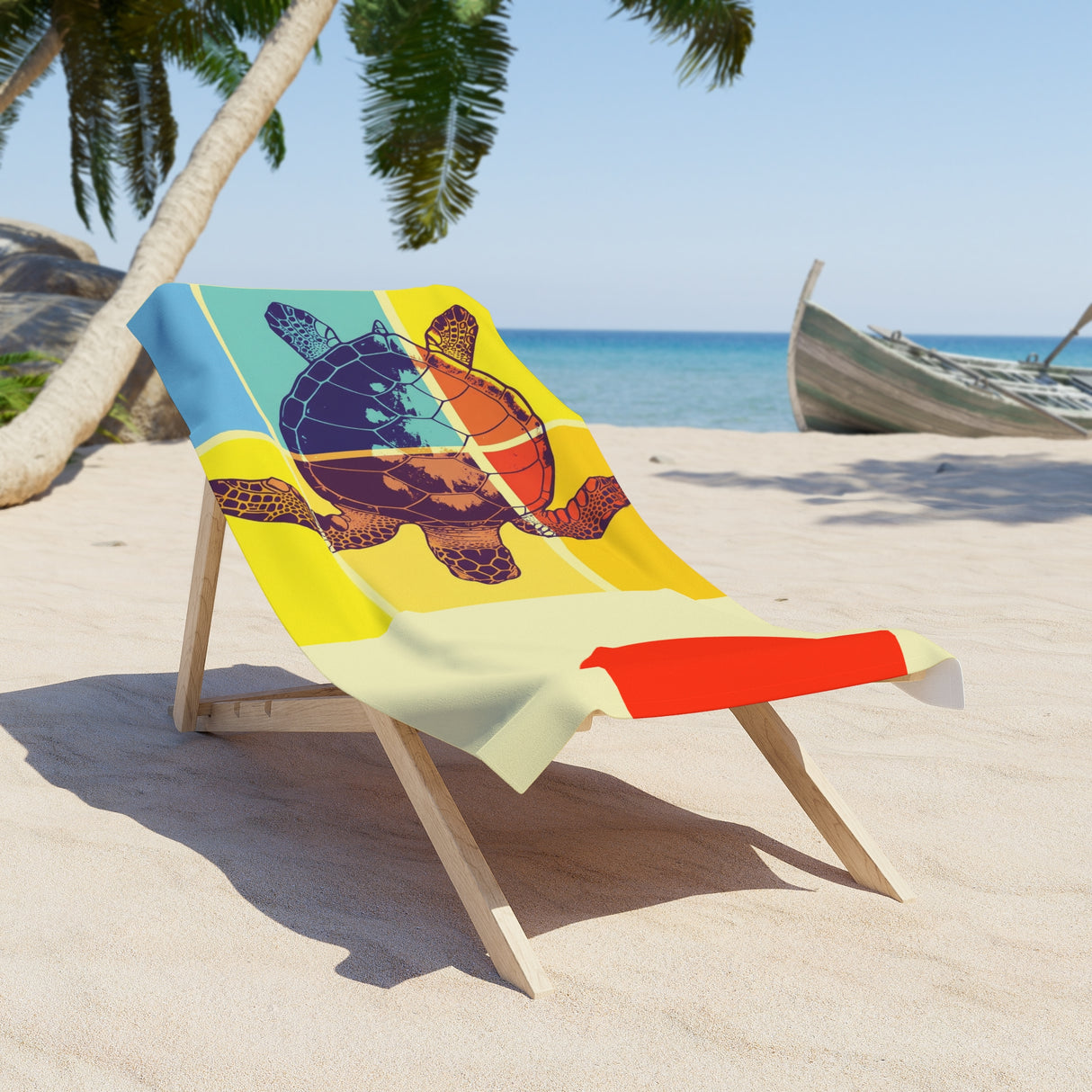 Mod Art Sea Turtle Beach Towel