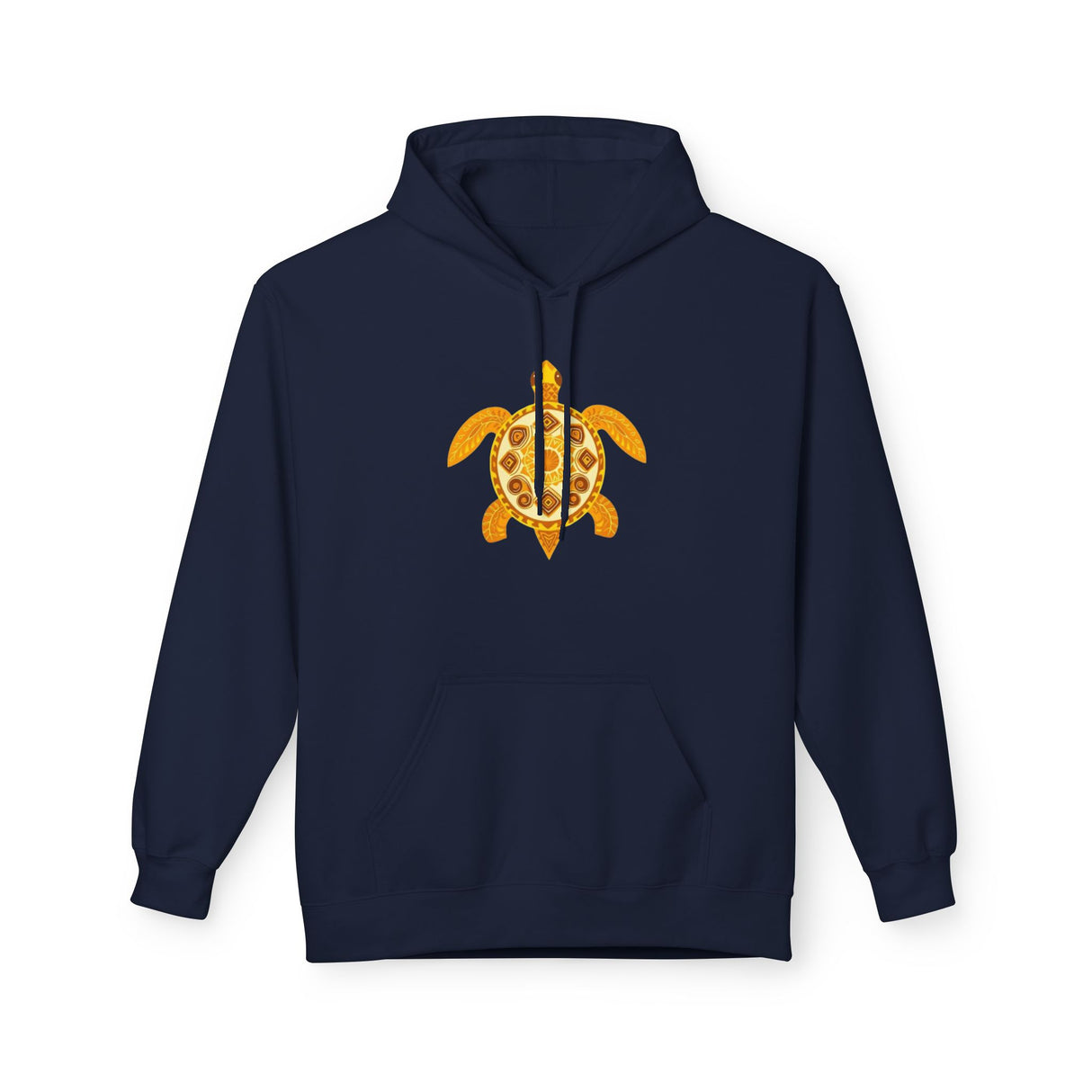 Gold Sea Turtle Hoodie - Comfy Unisex Fleece Sweatshirt - 4 Colors