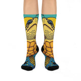 Crazy Cartoon Sea Turtle Cushioned Crew Socks