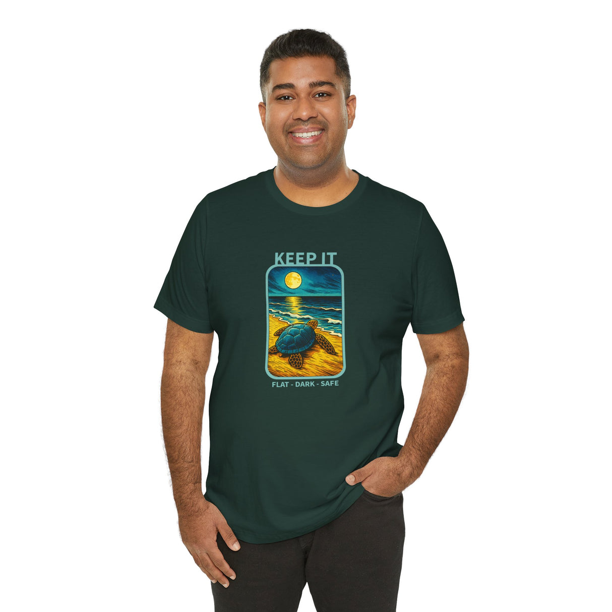Keep it Dark Flat Safe Sea Turtle Illustration Tee - 4 colors