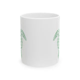 Tropical Green Sea Turtle Design Mug