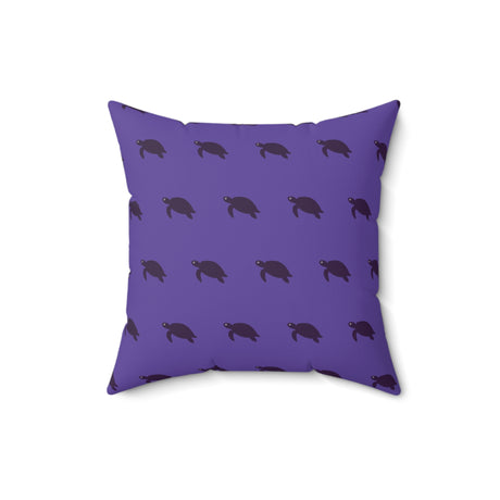 Purple Momchrome Sea Turtle Pillow, Faux Suede Pillow - 4 sizes