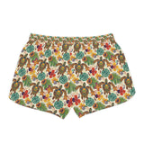 Retro Tropical Sea Turtle Print Womens Shorts