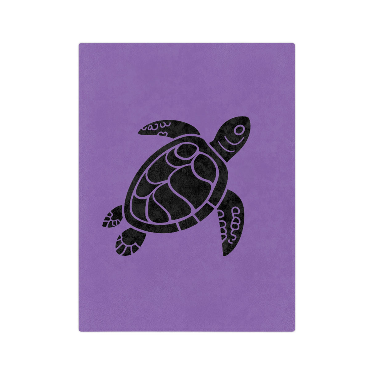 Purple and Black Sea Turtle Velveteen Microfiber Blanket - 3 Sizes