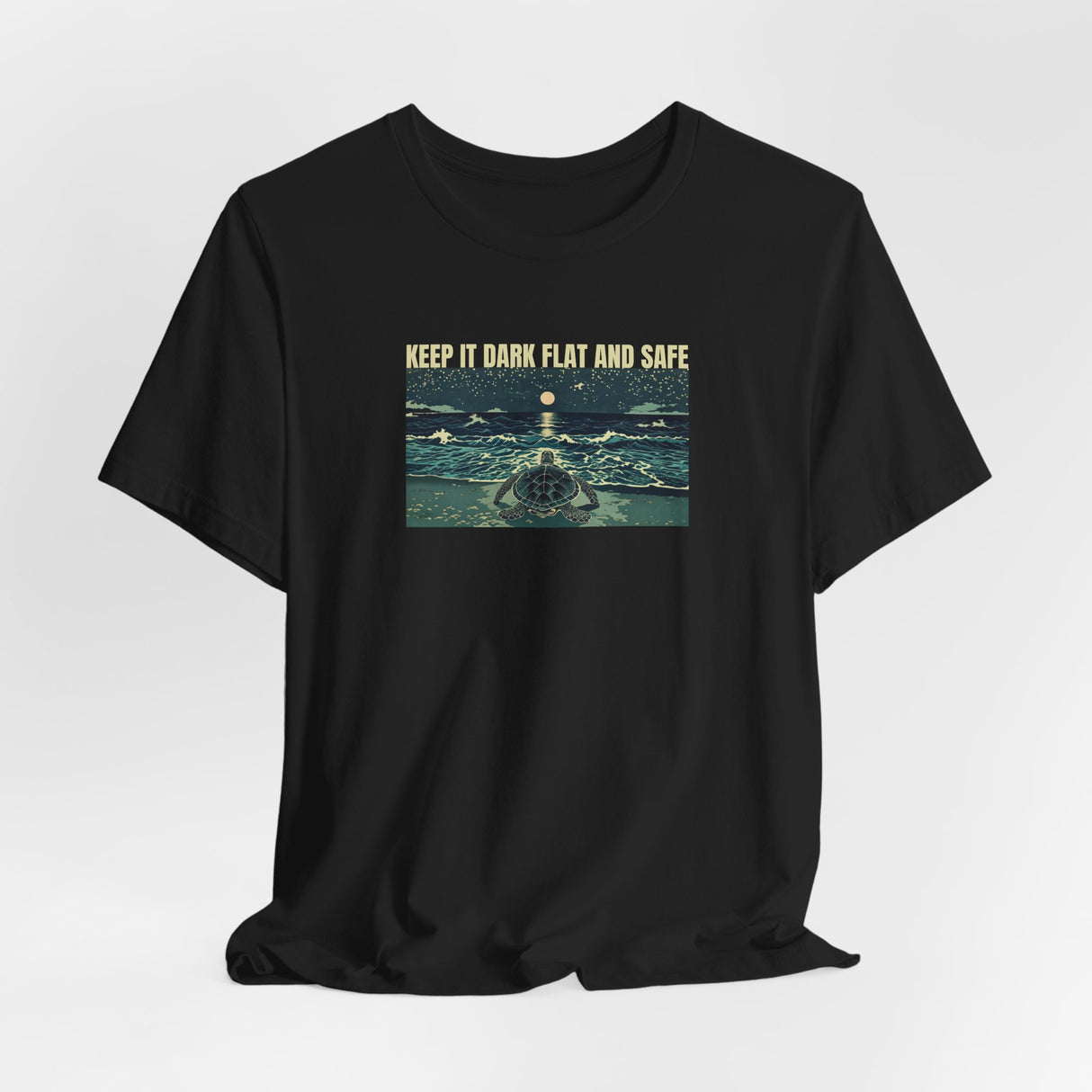 Keep It Dark Flat Safe Ink Art Sea Turtle Tee - 5 Colors Dark