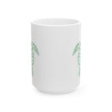 Tropical Green Sea Turtle Design Mug