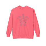 Teal Green Intricate Flowers and Sea Turtle Sweatshirt - 4 colors