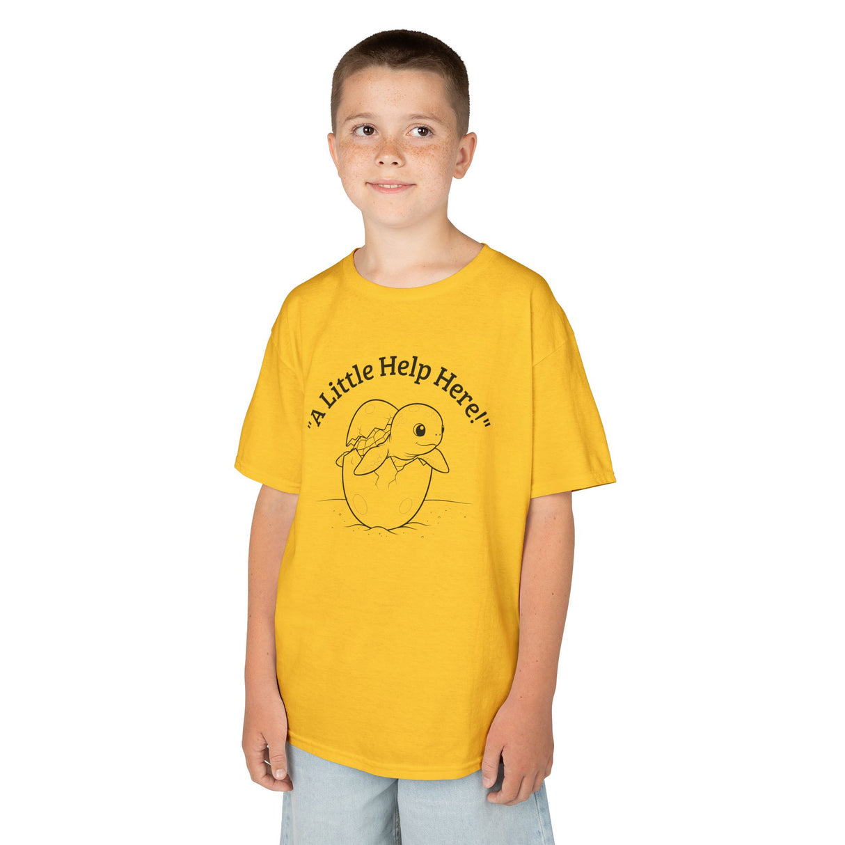 Kids Cute Baby Sea Turtle Hatching Cartoon Tee, Kids T-Shirt, Sea Turtle Apparel, Animal Lover Shirt, Children's Clothing