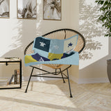 Sea Turtle-Squares Themed Velveteen Microfiber Blanket - 3 Sizes