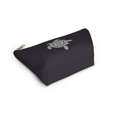 Dark Purple Mandala Sea Turtle Print Accessory Pouch