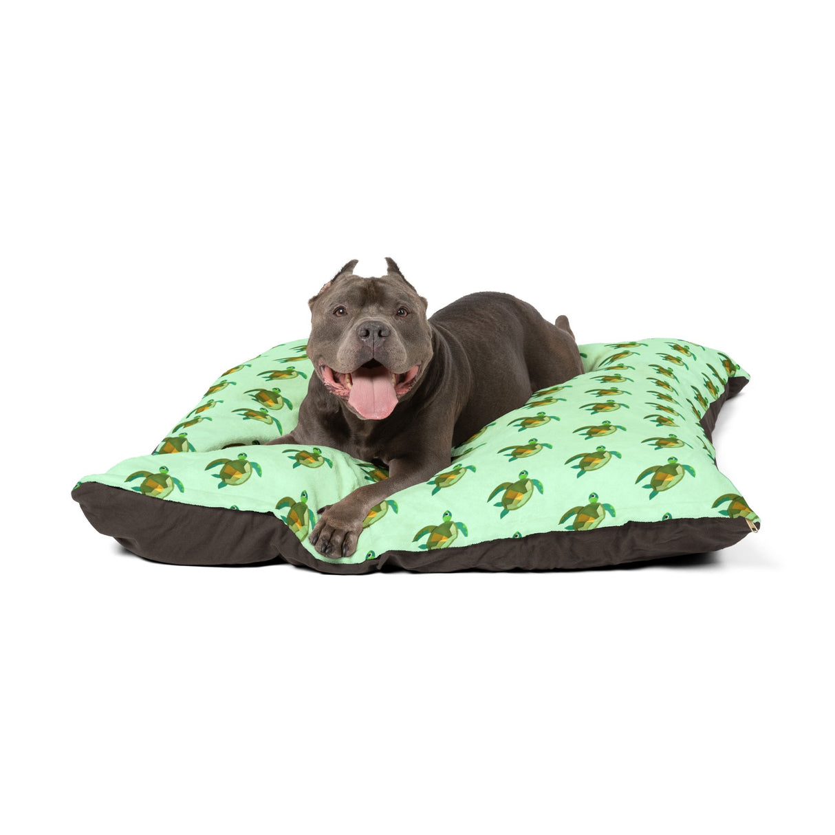 Green Sea Turtle Pattern Pet Bed.