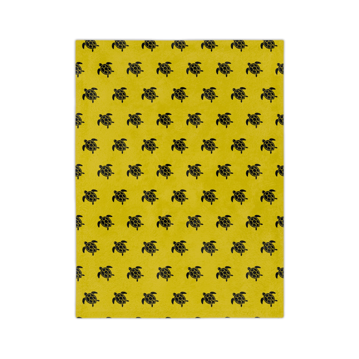 Black and Gold Sea Turtle-Themed Velveteen Microfiber Blanket - 3 Sizes