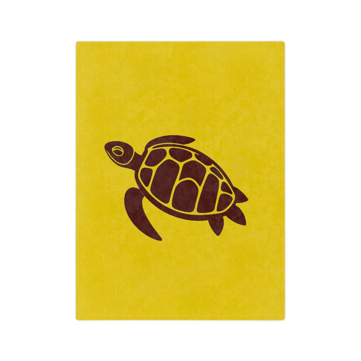 Brown and Gold Sea Turtle -Themed Velveteen Microfiber Blanket - 3 Sizes