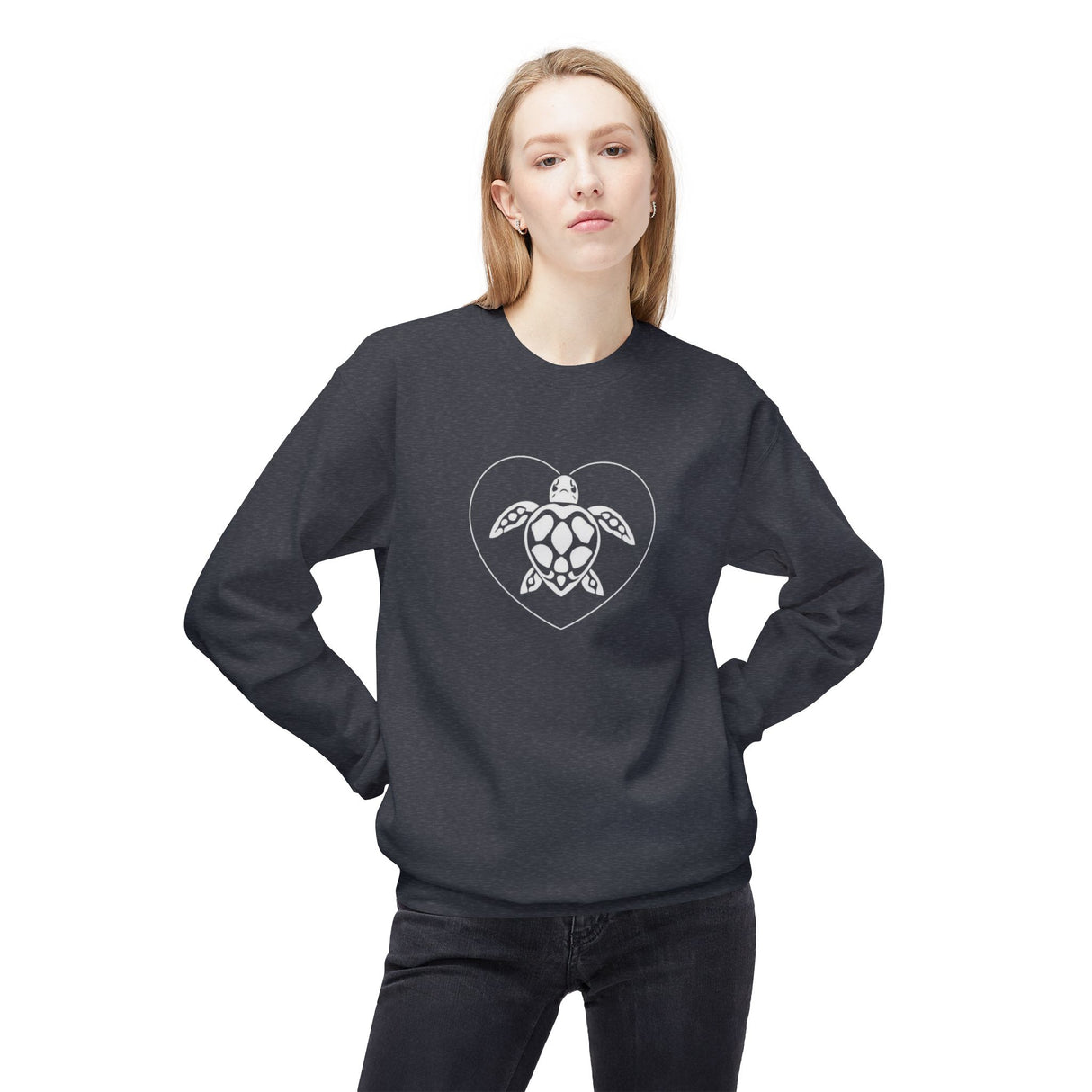 White Heart Sea Turtle Sweatshirt - 7 colors