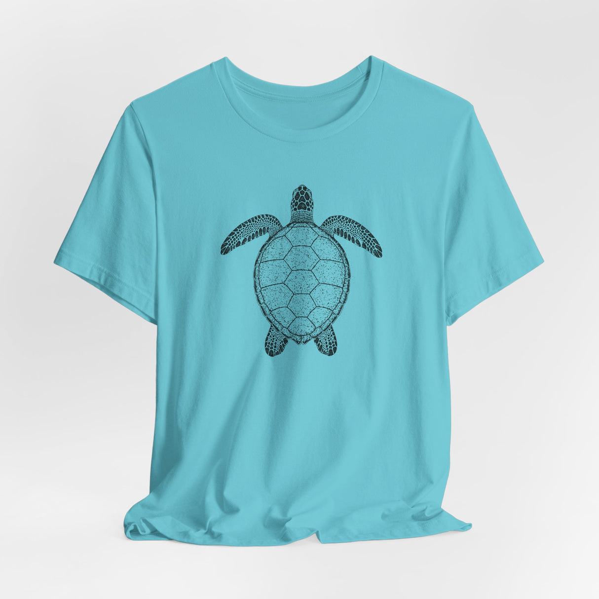 Intricate Black Ink Sea Turtle Graphic Tee - 7 Colors