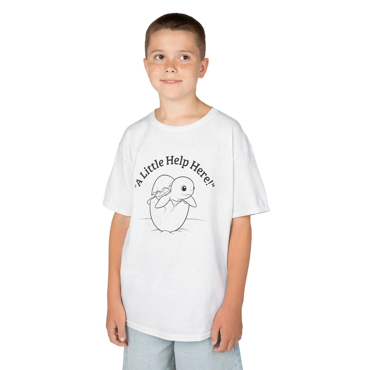 Kids Cute Baby Sea Turtle Hatching Cartoon Tee, Kids T-Shirt, Sea Turtle Apparel, Animal Lover Shirt, Children's Clothing
