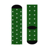 Green and White Sea Turtle Cushioned Crew Socks