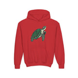 Kids Green Sea Turtle Illustration Hoodie - 5 Colors