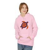 Orange and Purple Mod Art Sea Turtle Hoodie - 8 Colors