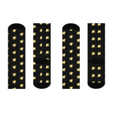 Black and Yellow Sea Turtle Cushioned Crew Socks