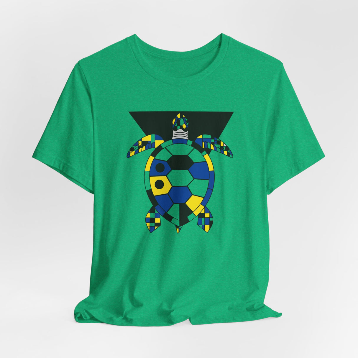 Bauhaus Blue Yellow Black Sea Turtle Graphic Tee - 5 Colors