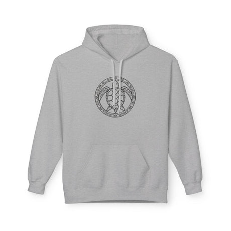 Tribal Sea Turtle Hoodie - Comfy Unisex Fleece Sweatshirt - 5 Colors