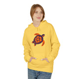 Orange and Purple Mod Art Sea Turtle Hoodie - 8 Colors