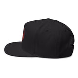 Red Sea Turtle Heart Embroidered Flat Bill Cap