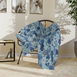 Blue Tiki Sea Turtle Pattern Sea Turtle -Themed Velveteen Microfiber Blanket - 3 Sizes