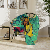 Vibrant Sea Turtle-Themed Velveteen Microfiber Blanket - 3 Sizes