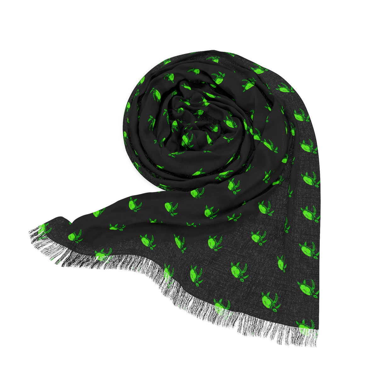 Black and Green Sea Turtles Light Scarf