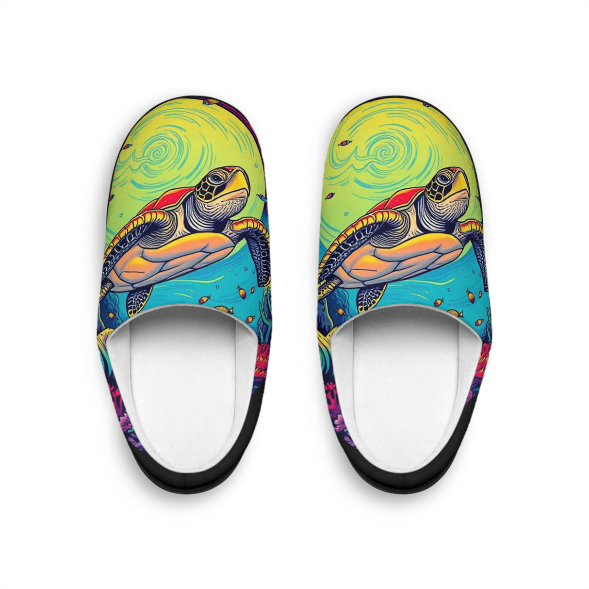Mens Psychedelic SeaTurtle Slippers