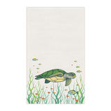 Illustrated Floating Green Sea Turtle Tea Towel (cotton, poly)