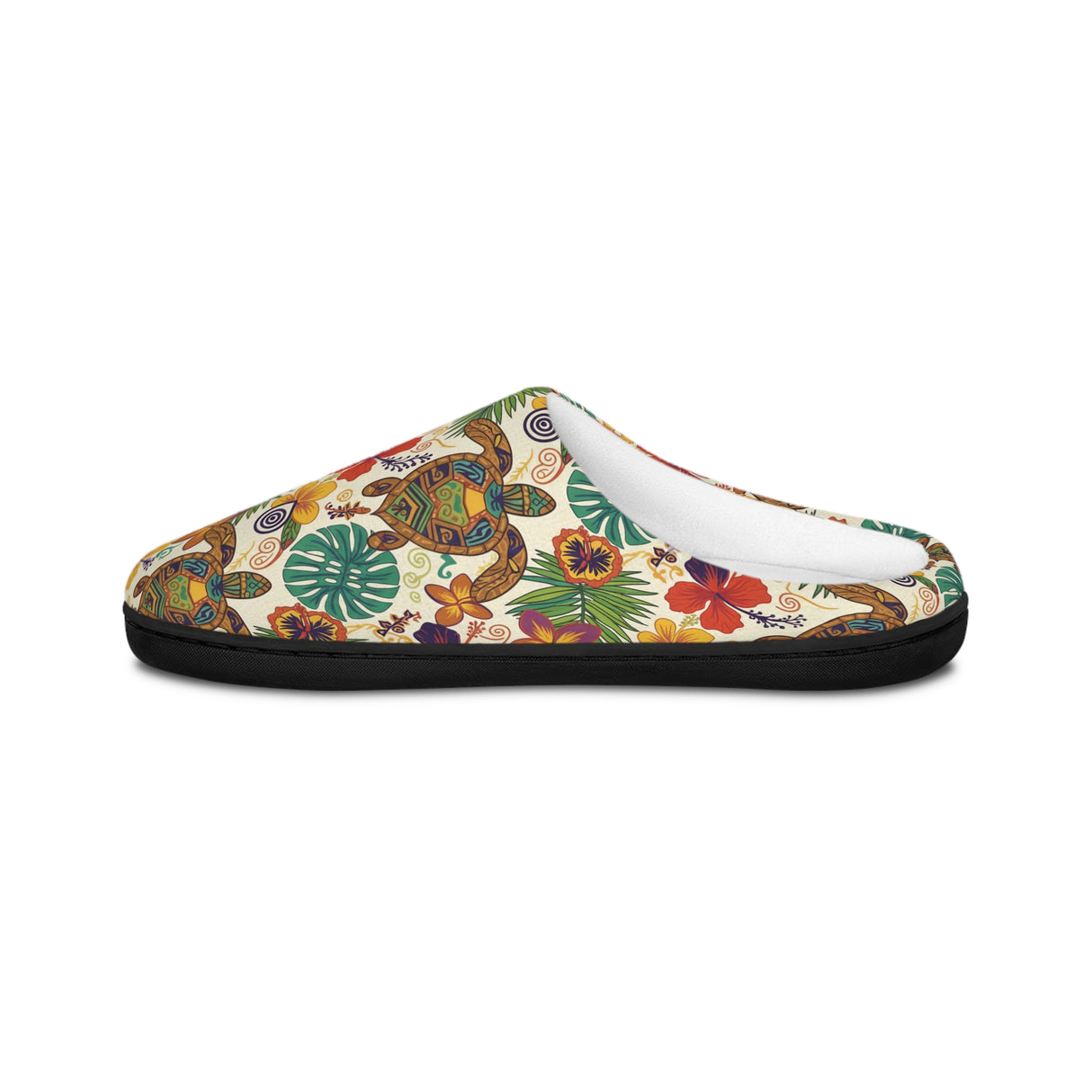 Womens Tropical Print Sea Turtle Print Indoor Slippers