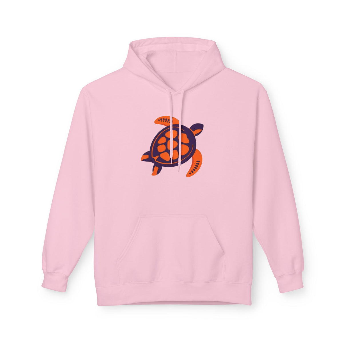 Orange and Purple Mod Art Sea Turtle Hoodie - 8 Colors