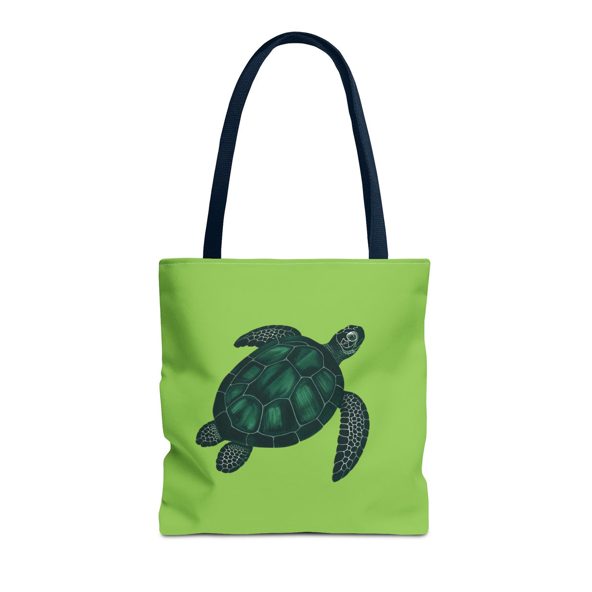 Green Oil Paint Art Sea Turtle Tote Bag - 3 sizes