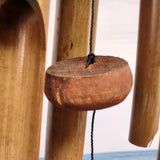 Painted Coconut Sea Turtle Bamboo Windchime Blue Dot (1 chime approx. 30 x 5 inches) Hanging Painted Sea Turtle Chime for patio decor!