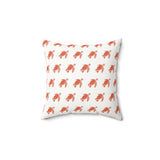 Red Turtle Pattern Faux Suede Pillow, Coastal Home Decor, Boho Accent Cushion, Beach House Accent, Sea Turtle Decor