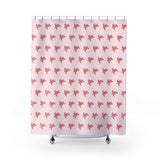 Fun Pink Sea Turtle Shower Curtains - Coastal Bathroom Decor