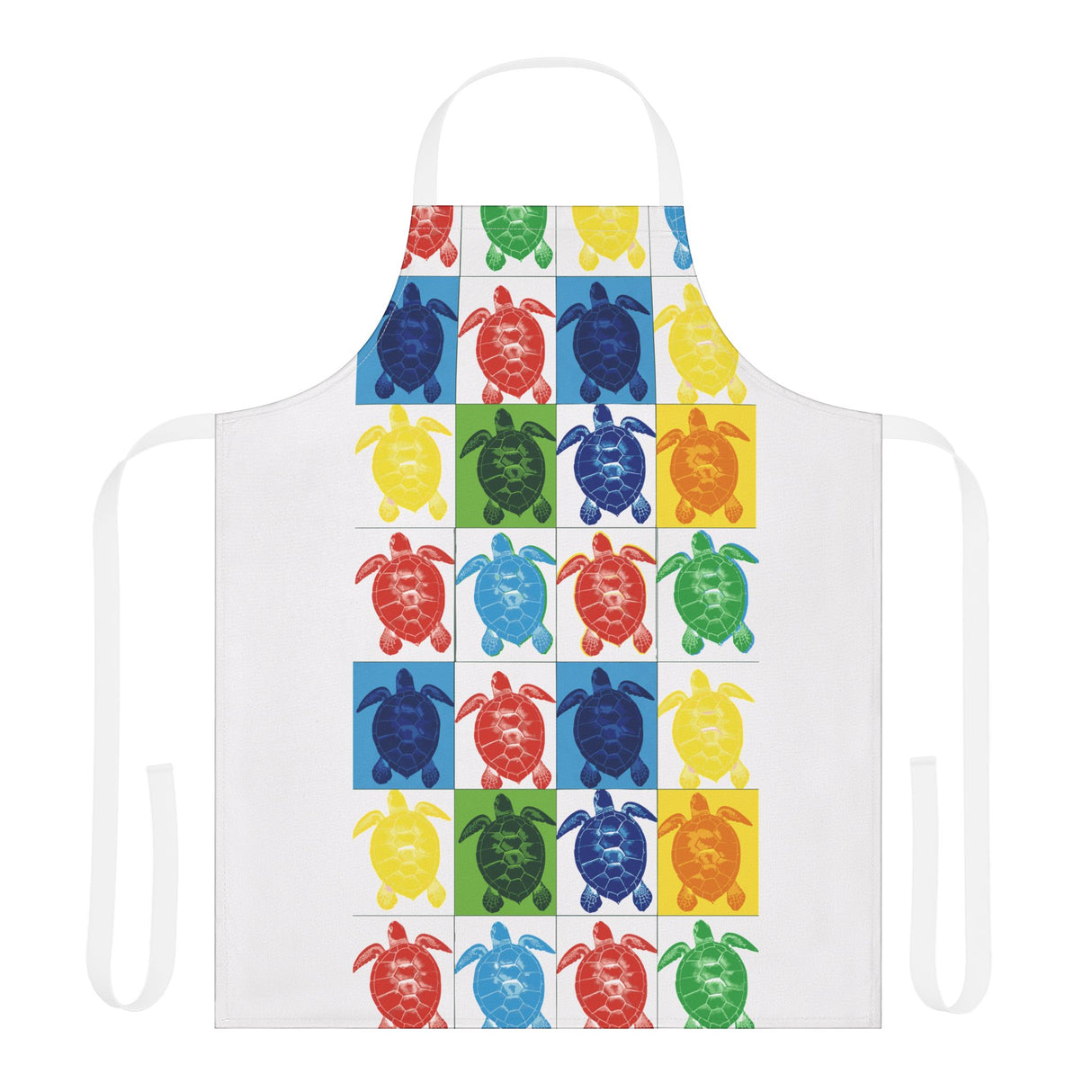 Vibrant Sea Turtle Apron, Colorful Kitchen Gift for Chefs, Artsy Cooking Attire, Fun Gift for Foodies, Unique BBQ Apron