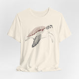 Maroon HalfTone Sea Turtle Graphic Tee - 4 Colors