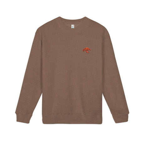 Unisex Orange Sea Turtle Embroidered Crewneck Sweatshirt - 4 colors