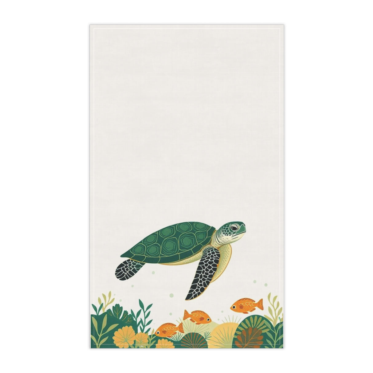 Homie Green Sea Turtle Tea Towel (cotton, poly)