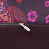 Purple Island Print Sea Turtle Lumbar Pillow