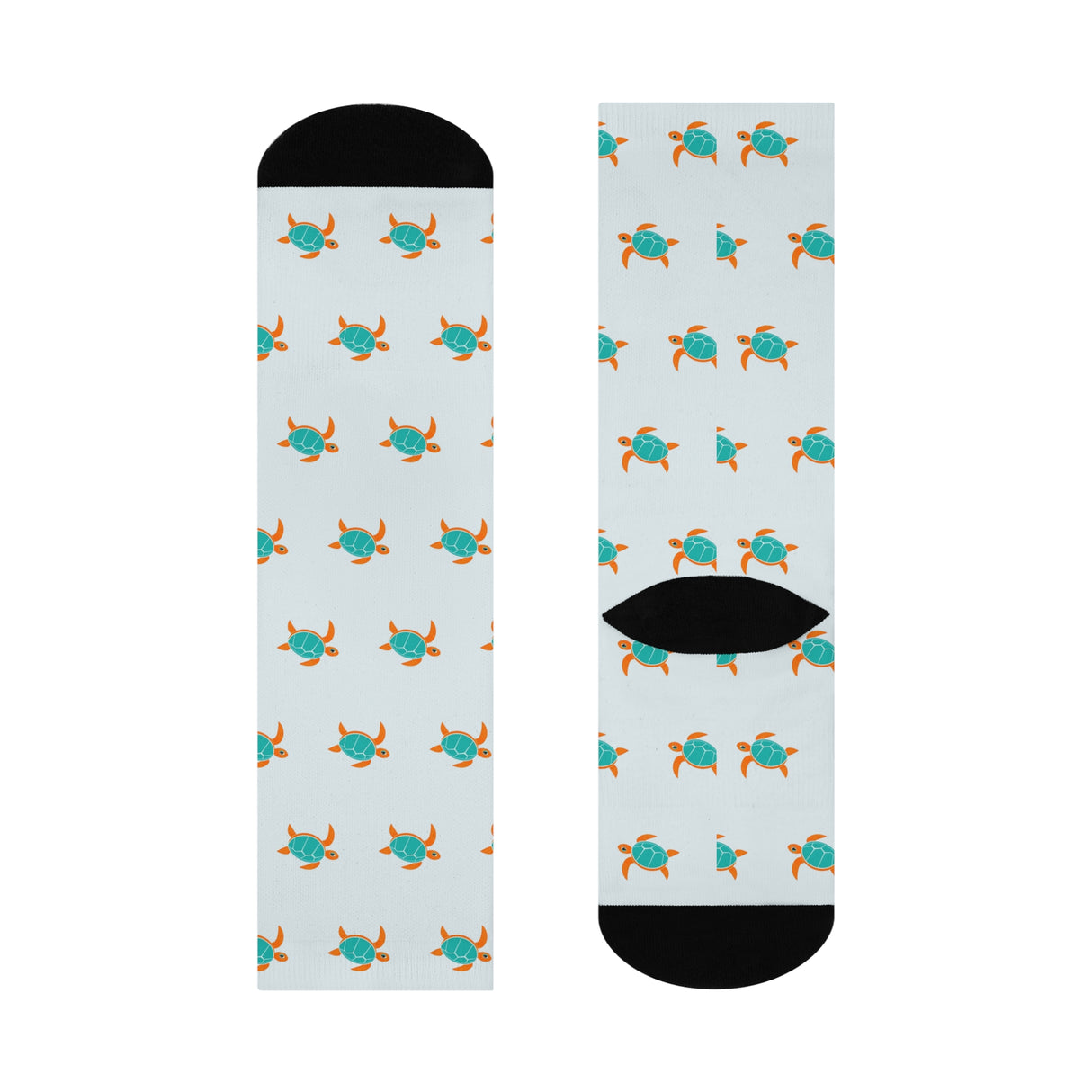Light Blue Sea Turtle Cushioned Crew Socks