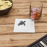 Black Island SeaTurtle-Themed Cocktail Napkins