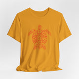 Red Tropical Flower Sea Turtle Graphic Tee - 5 Colors